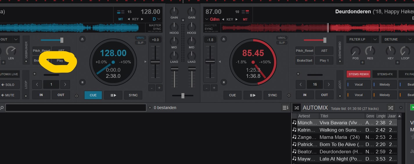 VirtualDJ Automatically loaded of the next music track per deck